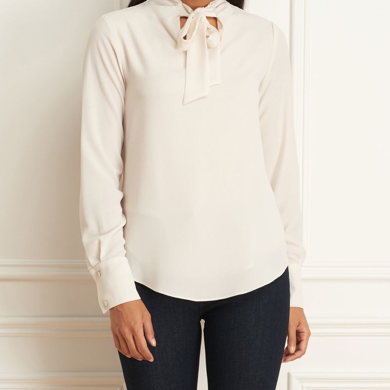 Blouse Manches Longues Avec Cravates
