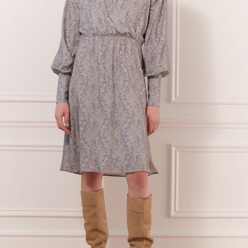 Robe imprimée manche bouffante