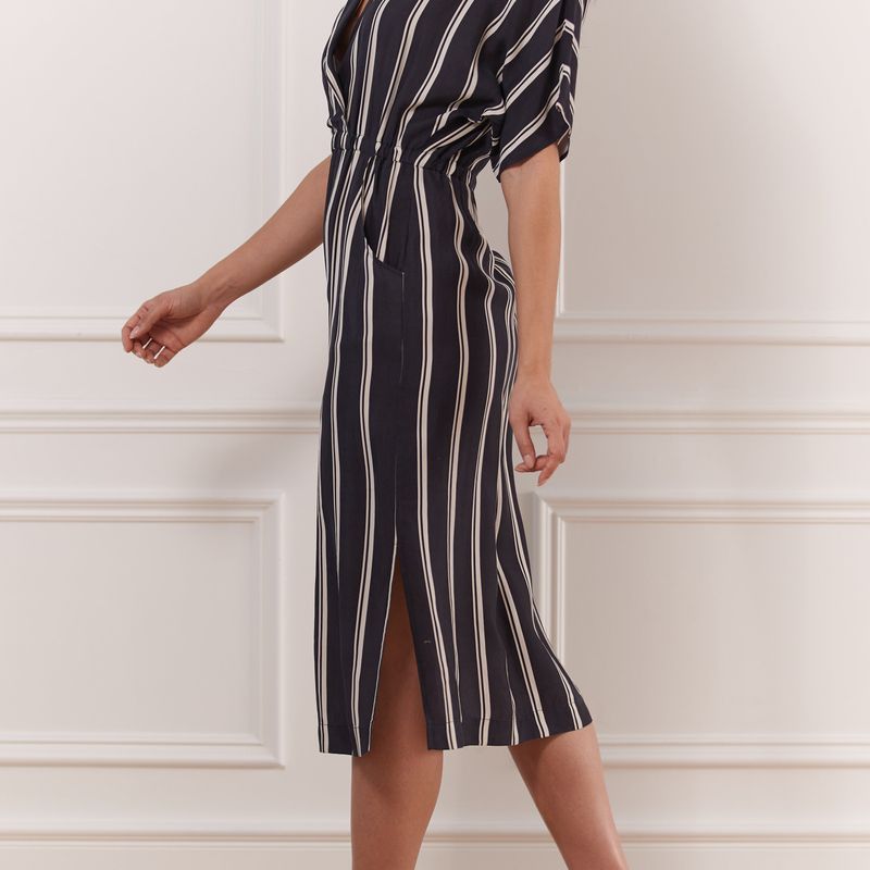 Striped Wrap Dress