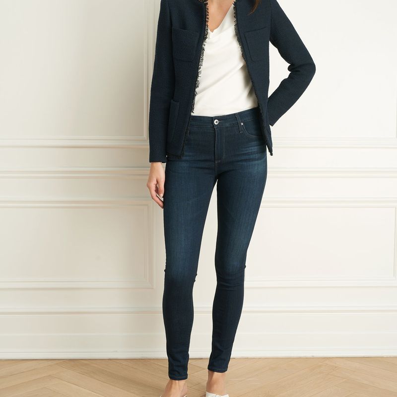 Chanel Tweed Veston Avec Poches