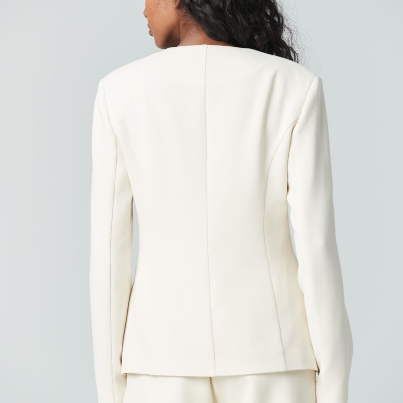 Jacket sans col manche ouverte