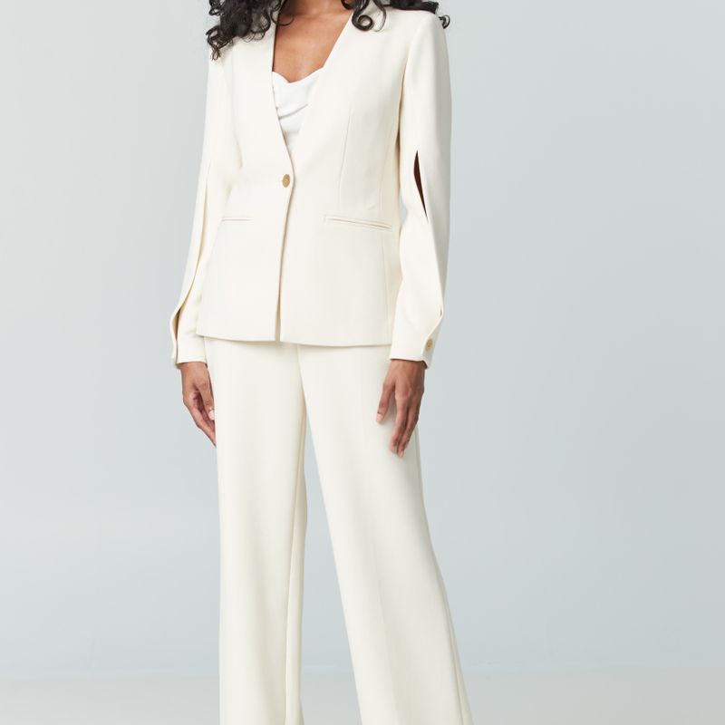 Jacket sans col manche ouverte