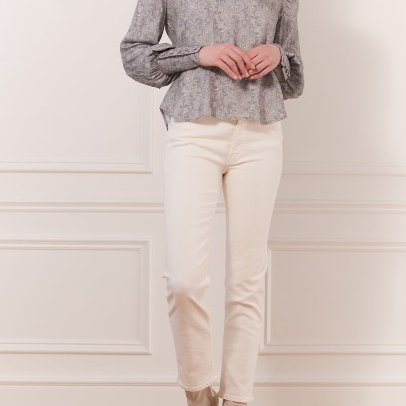 Blouse imprimée encolure rond