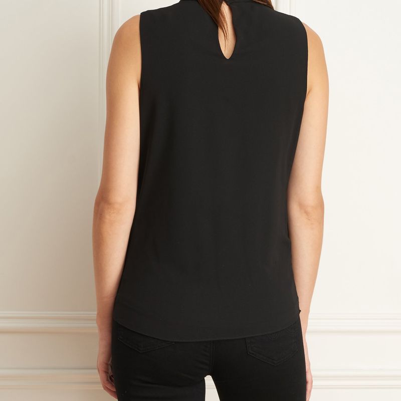 Sleeveless Top With Mock Neck