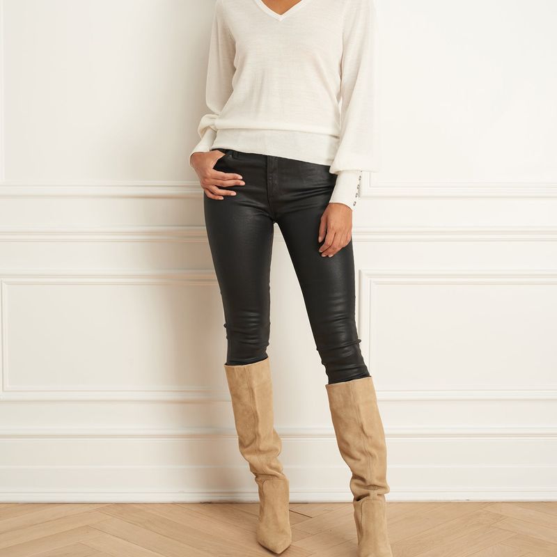 Merino Blend V-Neck Sweater