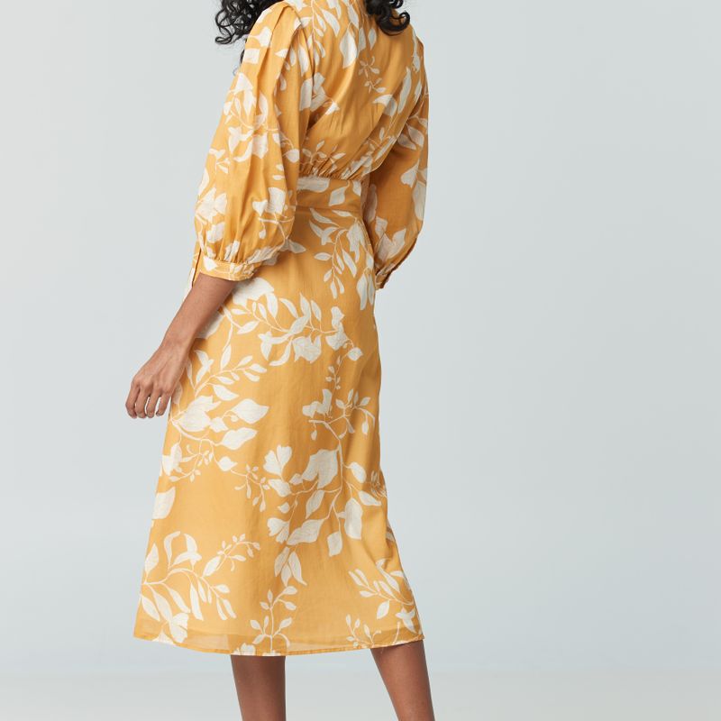 Robe boutonnée manche bouffante