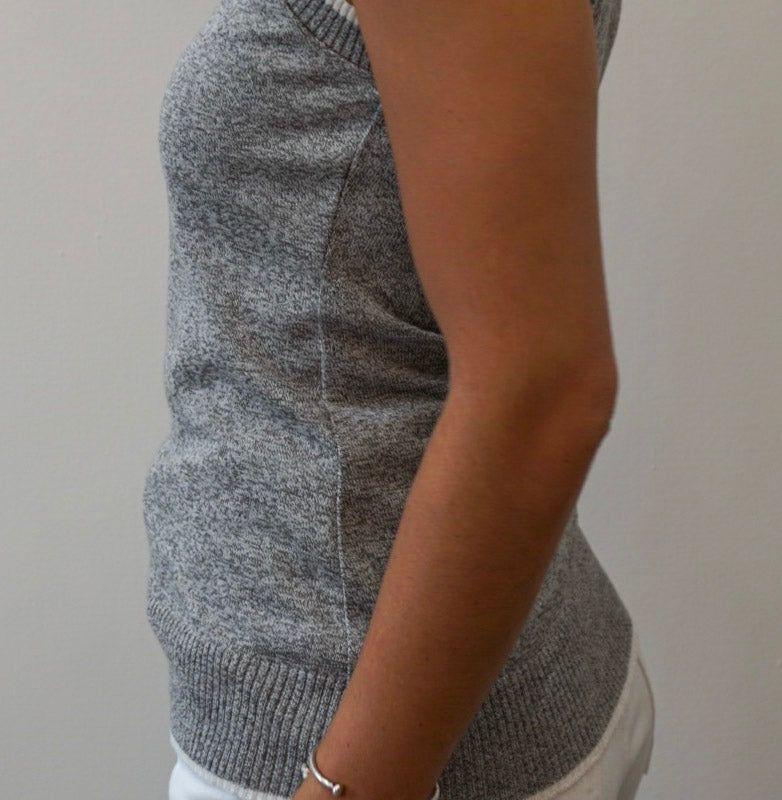 Cotton Blend V-Neck Top