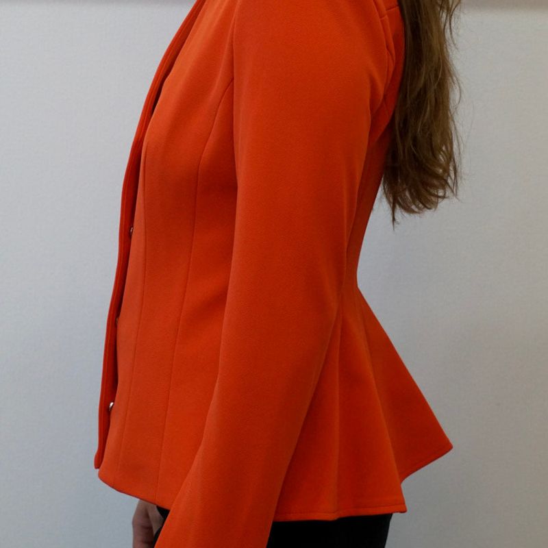 Collarless Fitted Jacket
