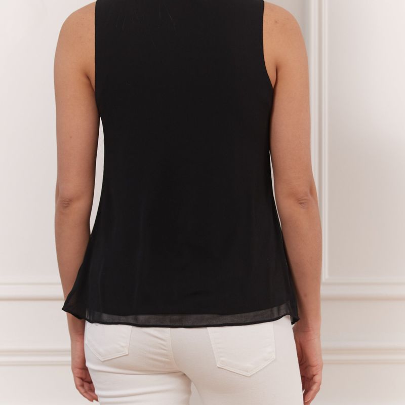 Sleeveless Top With Detachable Scarf