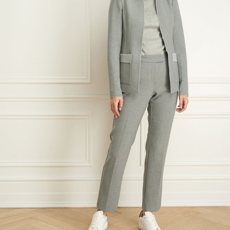 Double Face Wide Cigarette Pant