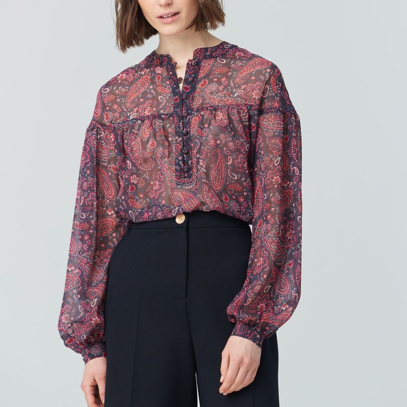 Blouse boho imprimée