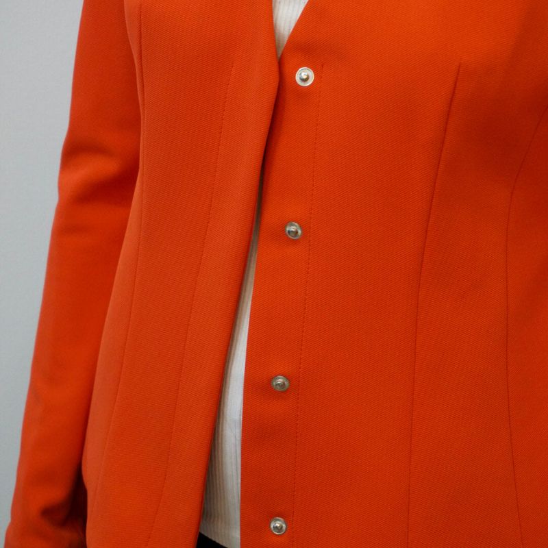 Collarless Fitted Jacket