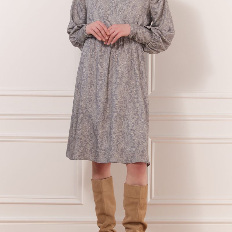 Robe imprimée manche bouffante
