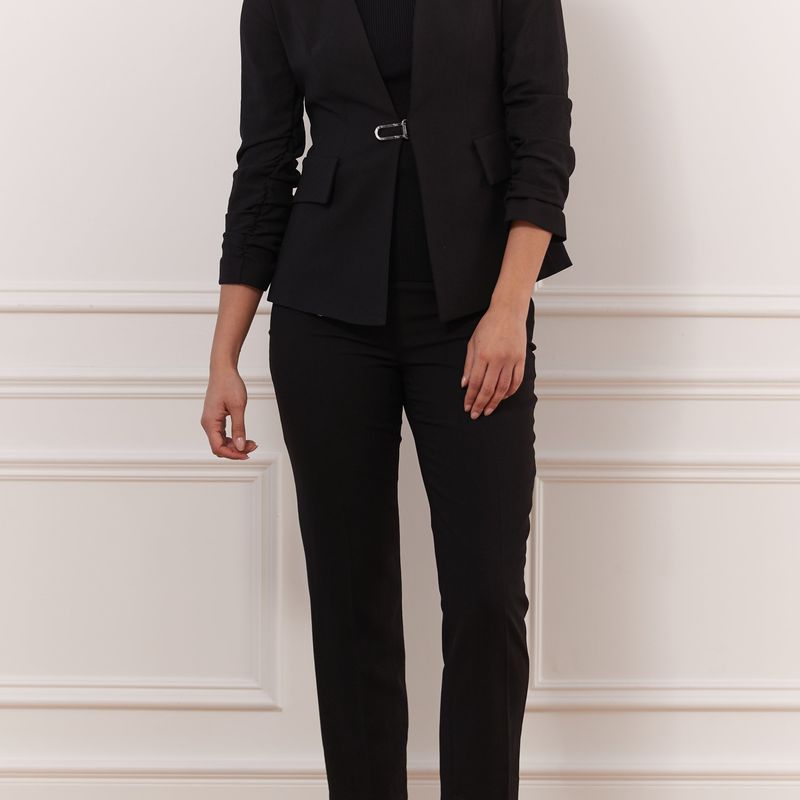 Black crepe blazer