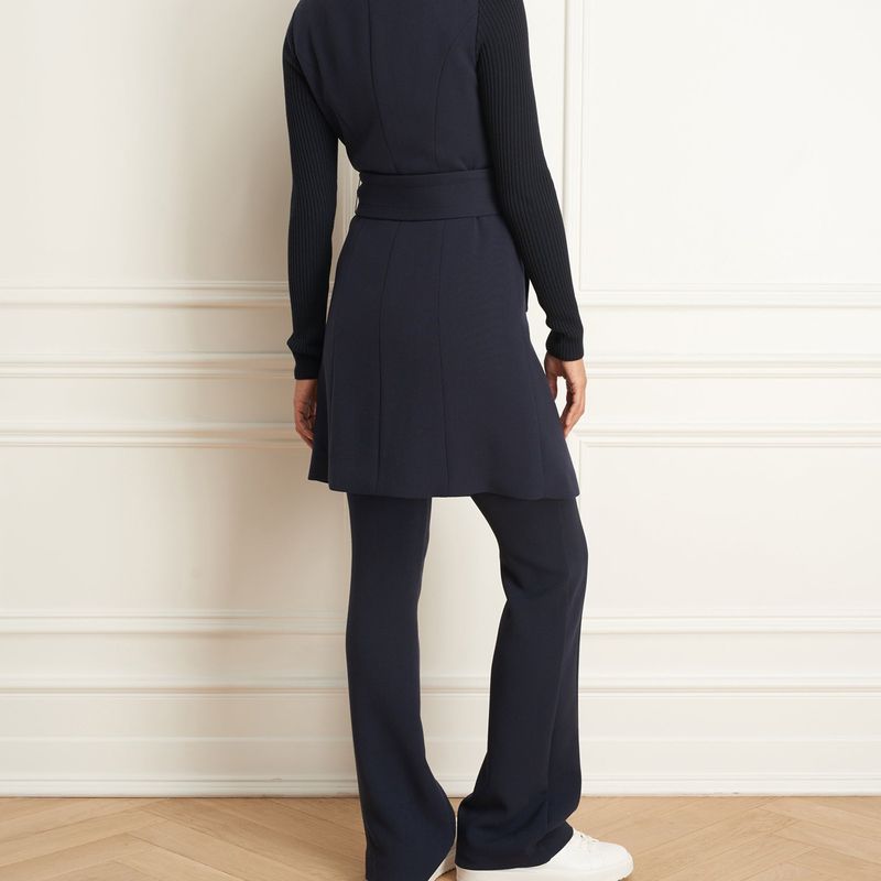 Manteau long avec manches en laine