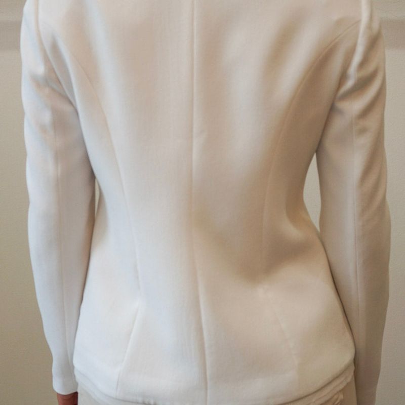 Stretch Crepe Single Button Jacket