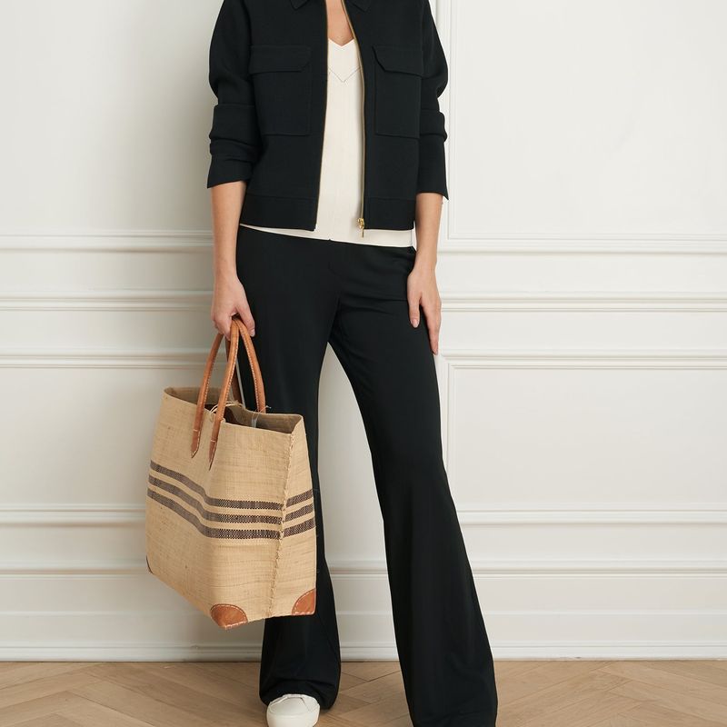 Straight pant with elastic band