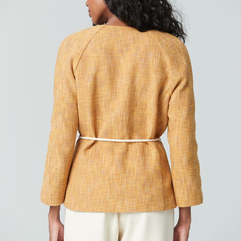 Jacket sans col bouton caché
