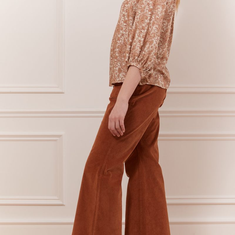 Blouse imprimée manche bouffante