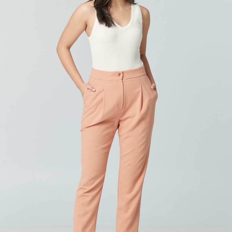 Pantalon court avec plis
