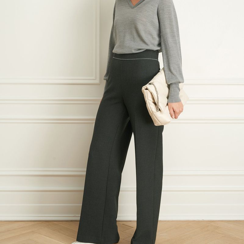 Double Face Wide Leg Pant