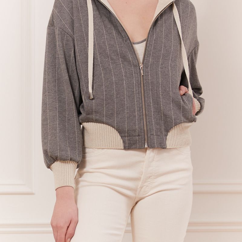 Veste type bomber avec capuchon