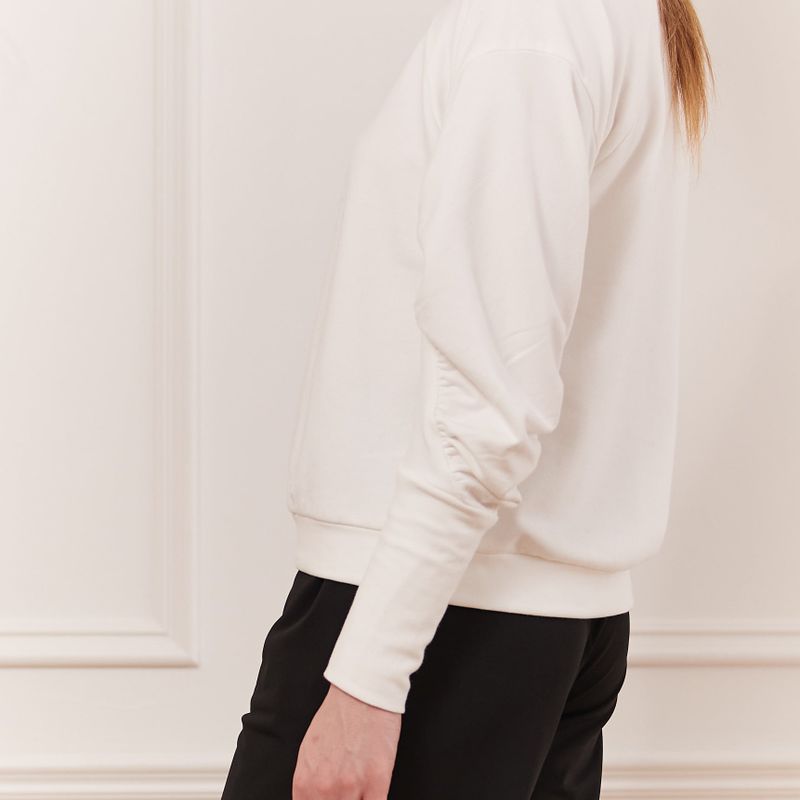 Sweatshirt col rond avec detail manche