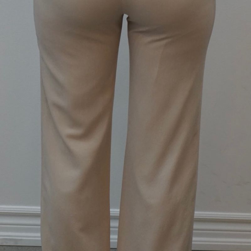 Stretch Crepe Pant Tone On Tone Side Stripe