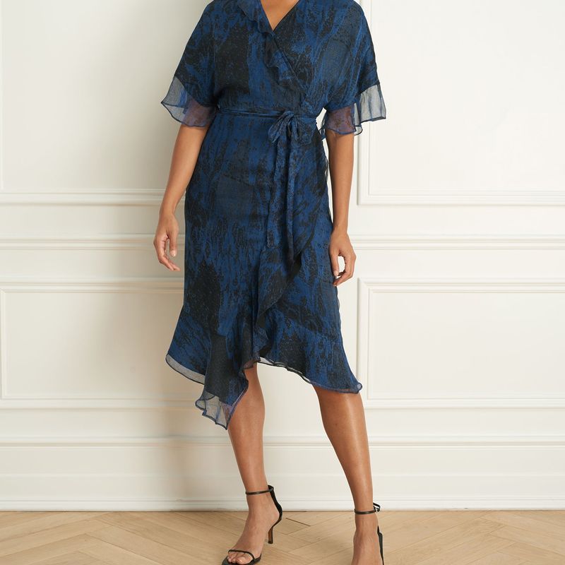 Robe cache cœur en imprimée animal