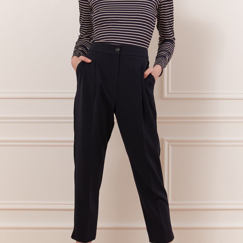 Pantalon court avec plis