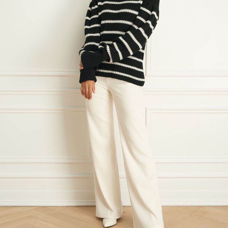 Tricot Rayé Alpaca Wool Blend