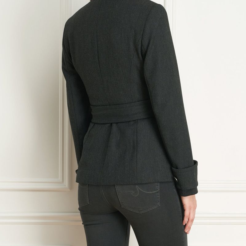 Veston avec ceinture en cuir