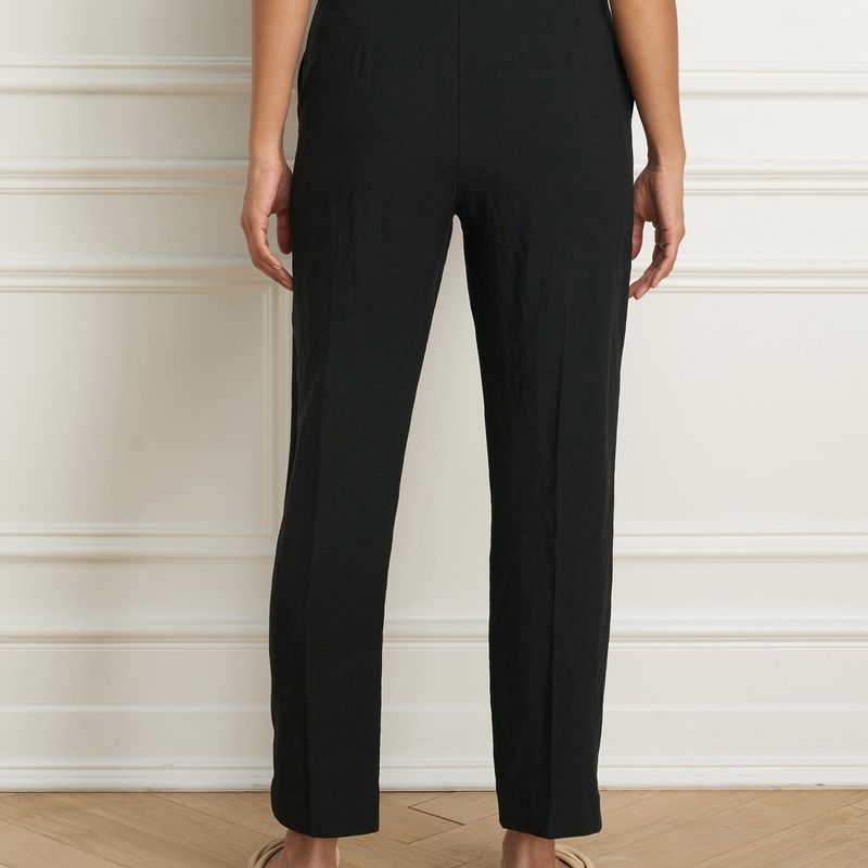 Crop pant wth front pleat