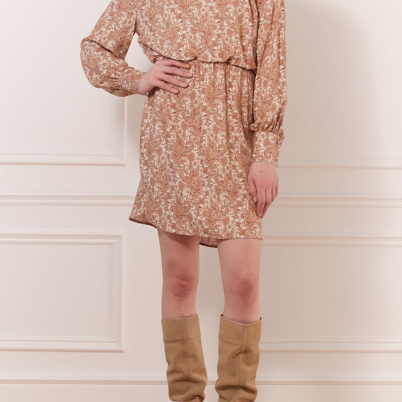 Robe imprimée manche bouffante