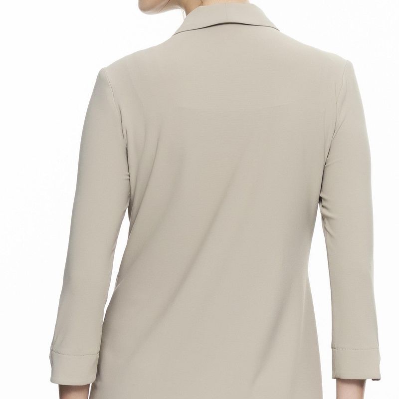 Jacket With 3/4 Sleeve And Suede Detail Eyelette