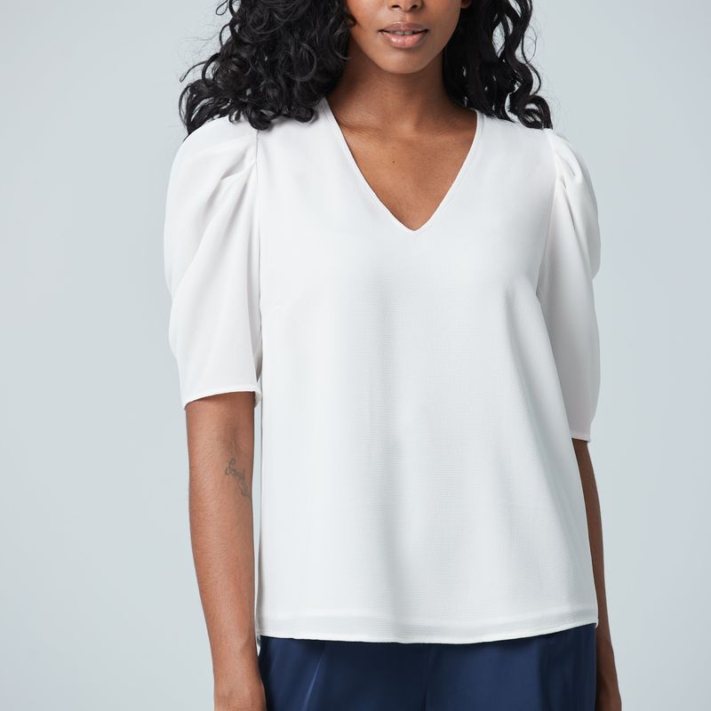 Blouse manches courtes gigots