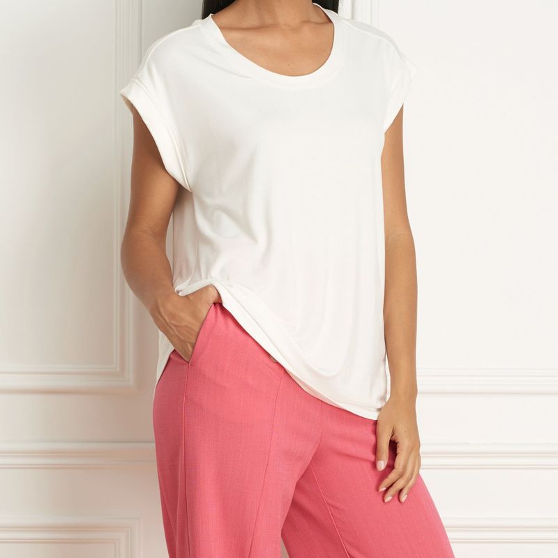 Short sleeve crew neck top