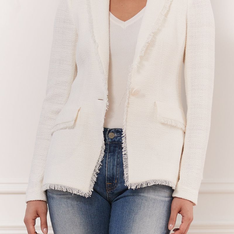 Chanel Tweed Single Button Jacket