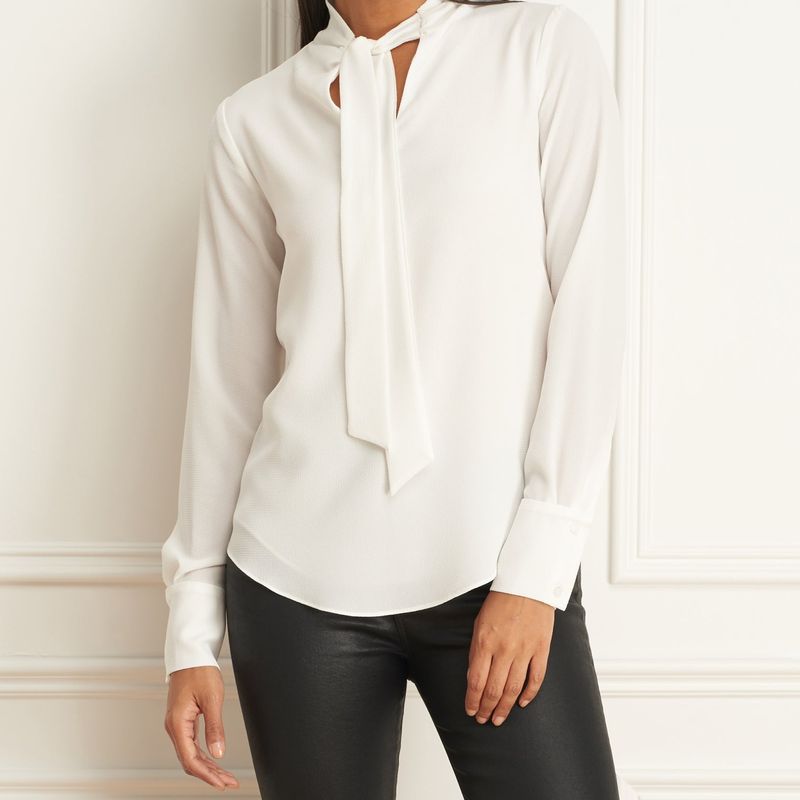 Blouse Manches Longues Avec Cravates