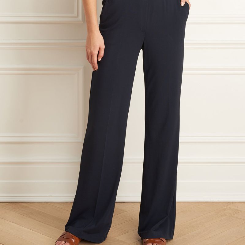 Pantalon en jersey mat avec bande élastique à la taille