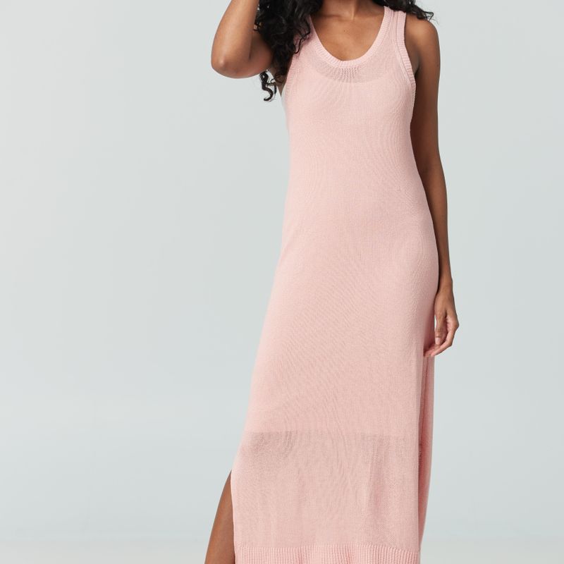 Robe longue encolre en round