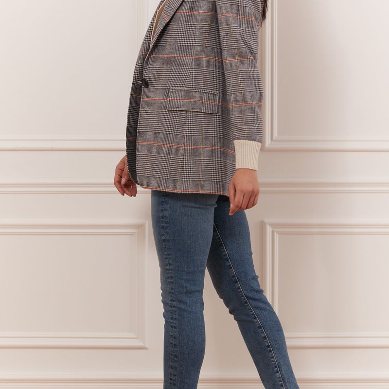 Veston avec col en tricot détachable