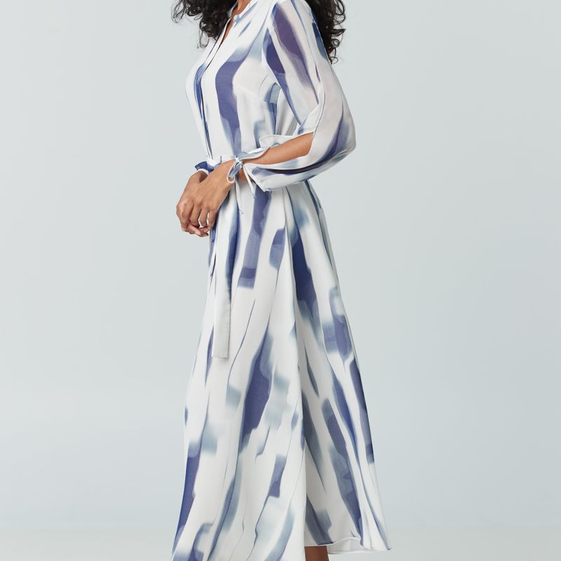 Robe maxi manche ouverte