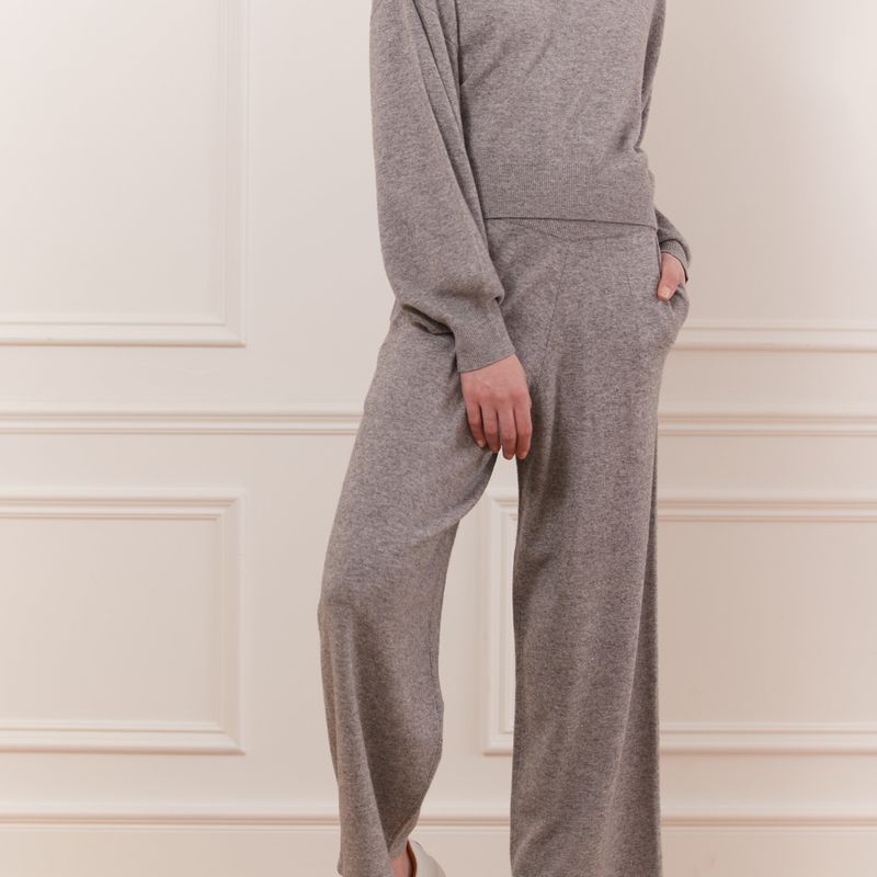 Pantalon large en tricot