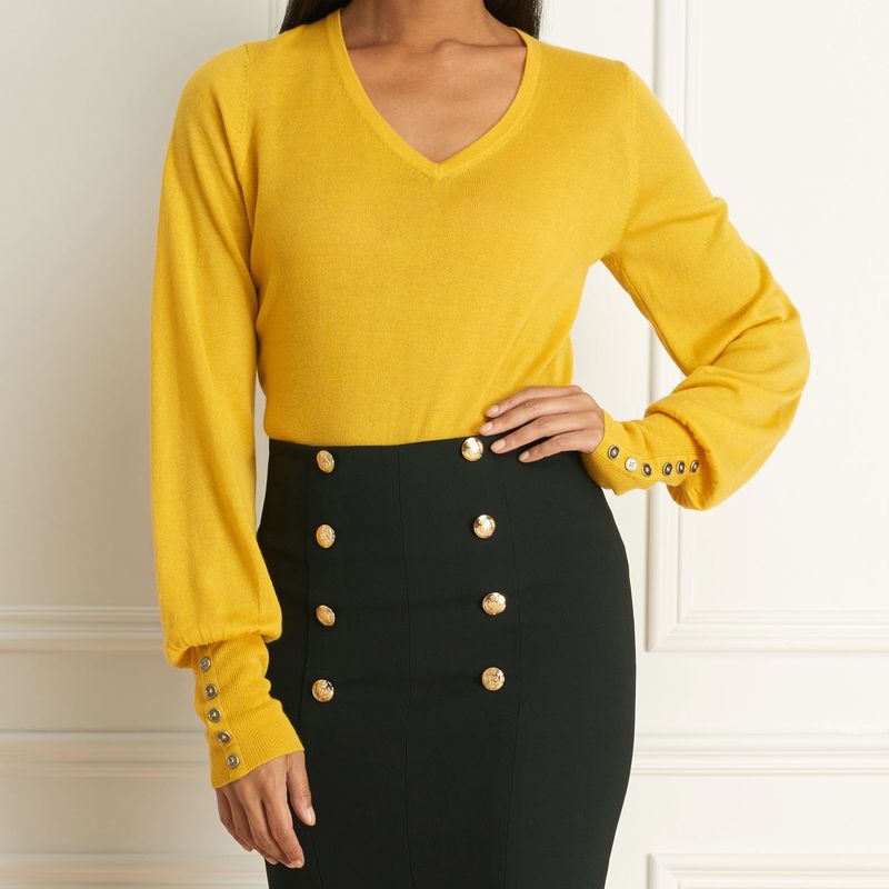Merino Blend V-Neck Sweater