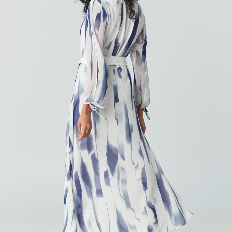 Robe maxi manche ouverte