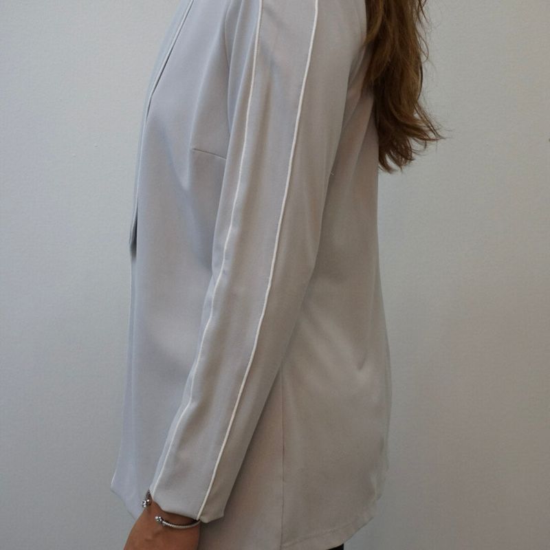 Open Jacket With Piping
