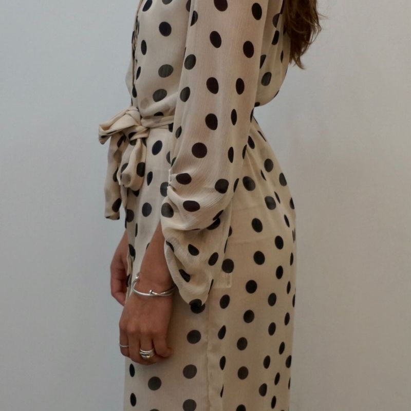 Polka Dot Long Sleeve Dress