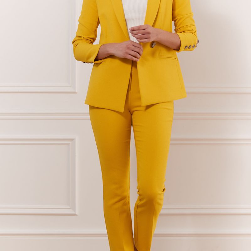Basket Weave Double-Breast Jacket