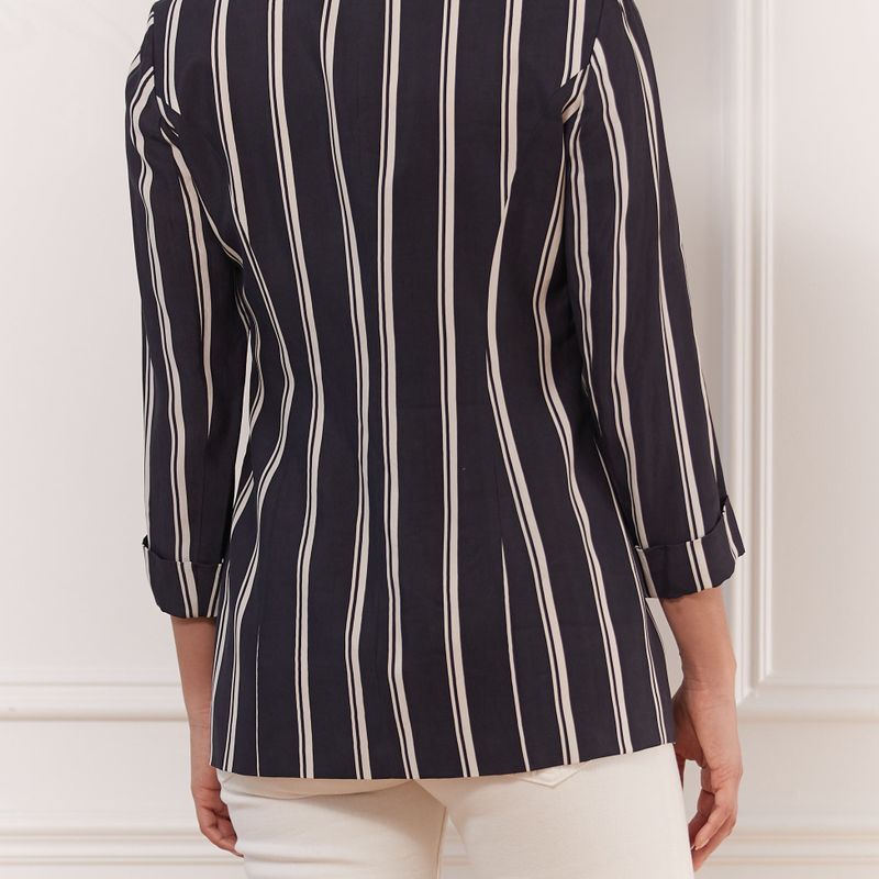 Striped Single Button Jacket